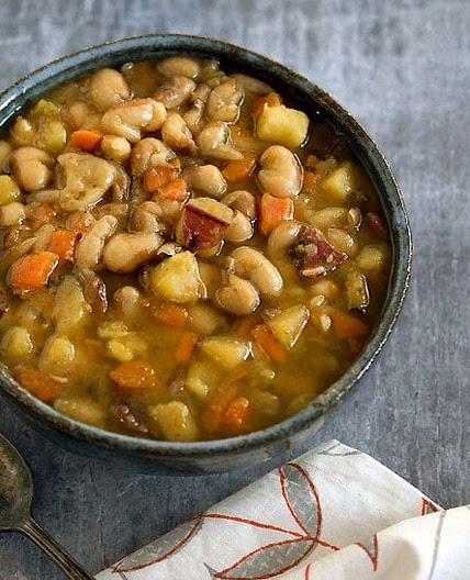 Slow Cooker Yellow Eyed Bean Soup For 2
