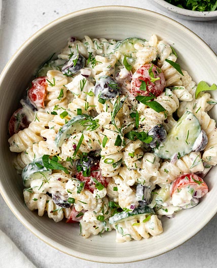 Creamy Greek-Style Pasta Salad