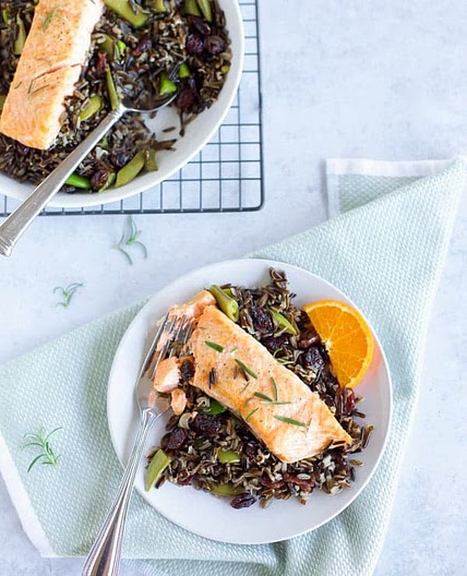 Baked Salmon with Black Rice