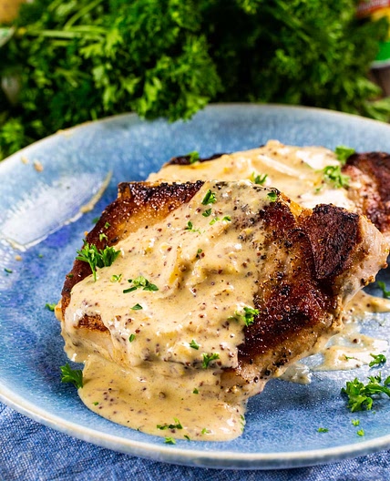 Pork Chops with Creole Mustard Sauce
