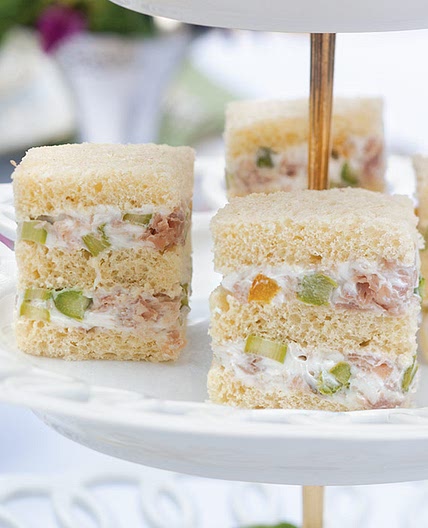 Asparagus, Serrano Ham, and Goat Cheese Tea Sandwiches