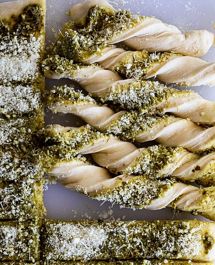 Twisty Pesto Bread Sticks
