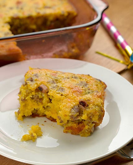 Black Eyed Pea Cornbread Casserole