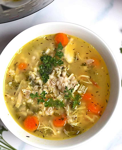 Instant Pot Chicken Barley Soup