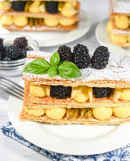 Blackberry Pear Mille Feuille