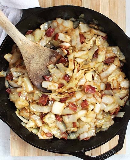 German Fried Cabbage with Bacon