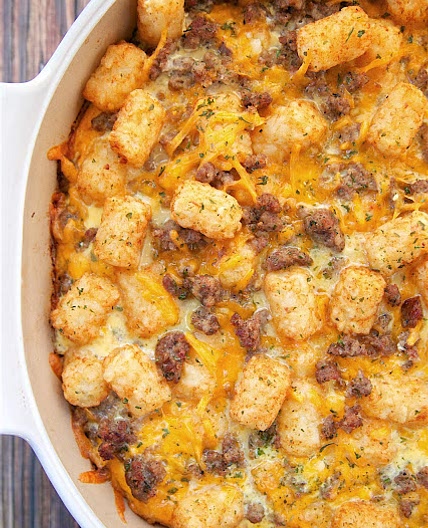 Tater Tot Sausage Breakfast Casserole