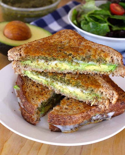 Pesto, Provolone, & Avocado Grilled Cheese