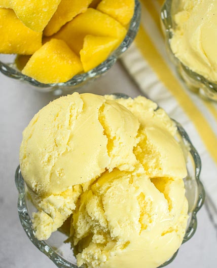 Homemade Mango Ice Cream