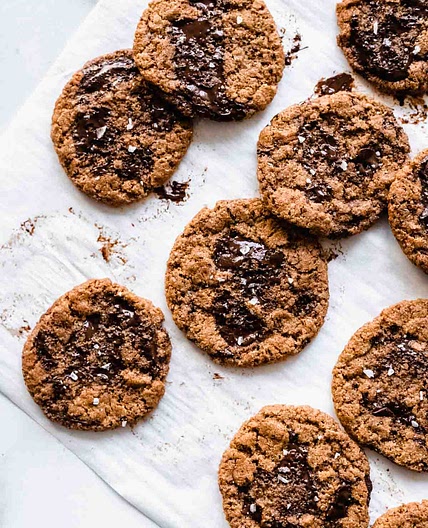 Flourless Almond Butter Chocolate Chip Cookies