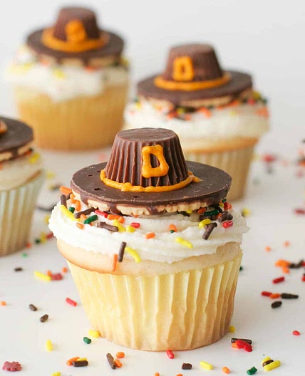 Pilgrim Hat Thanksgiving Cupcakes
