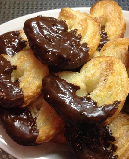 Receita de Palmier com chocolate