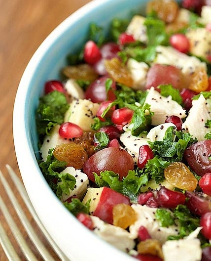 Chopped Kale, Chicken and Apple Salad