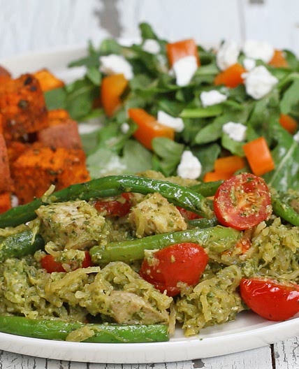 Pesto Chicken Spaghetti Squash Recipe by Tasty