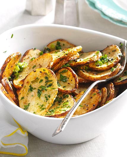 Roasted Tater Rounds with Green Onions & Tarragon