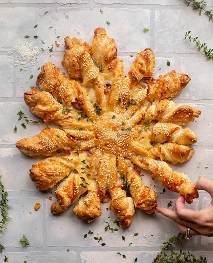 Ham and Swiss Puff Pastry Twists