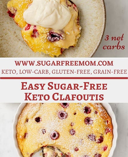 Easy Keto Blender Raspberry Clafoutis