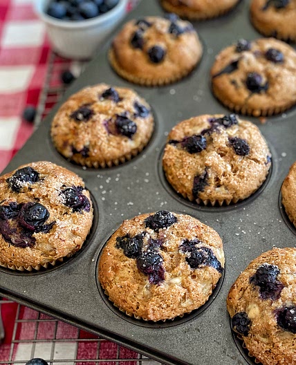 Cottage Cheese Blueberry Muffins