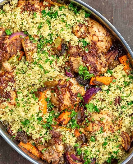 Moroccan-Inspired Chicken Couscous