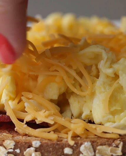 Turkey Bacon And Egg Toast Recipe by Tasty