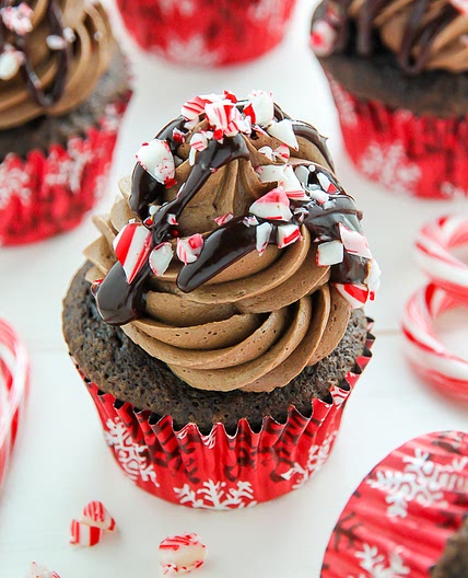 Peppermint Mocha Chocolate Cupcakes
