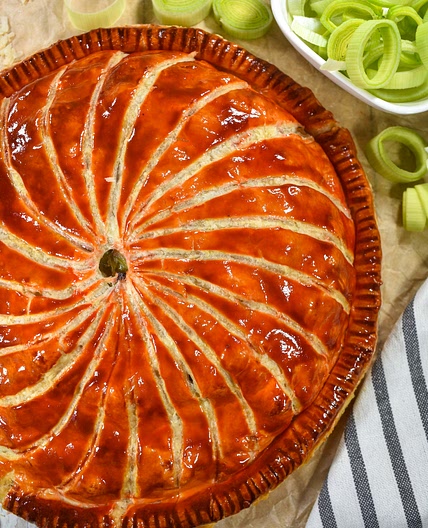 Pithivier with Mushrooms, Leeks, and Potatoes