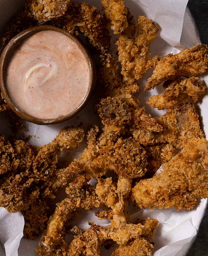 Crispy Air Fried Oyster Mushrooms