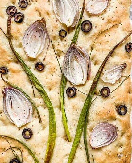 Decorated Focaccia Bread