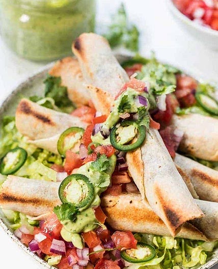 Baked Sweet Potato & Black Bean Taquitos
