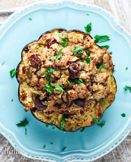 Turkey Stuffed Acorn Squash