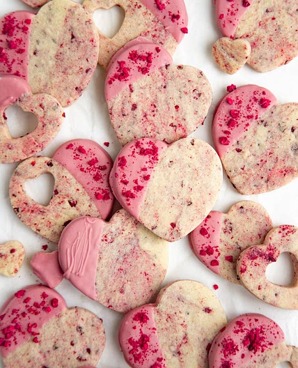 Raspberry Shortbread Cookies