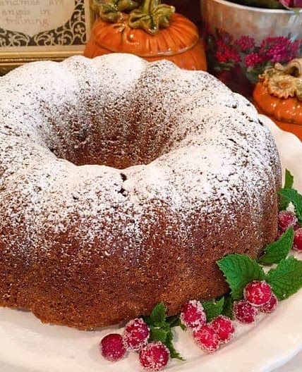Holiday Pumpkin Cranberry Bundt Cake