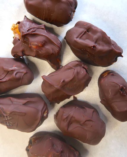 Almond Butter Stuffed Chocolate Covered Dates