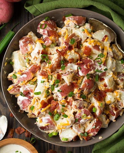 Cheddar Bacon Ranch Potato Salad