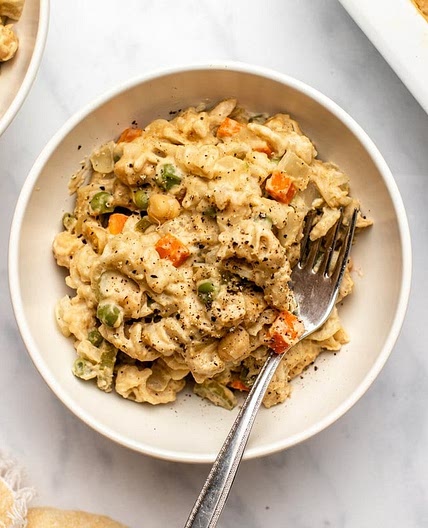 No-Boil Chickpea Noodle Casserole
