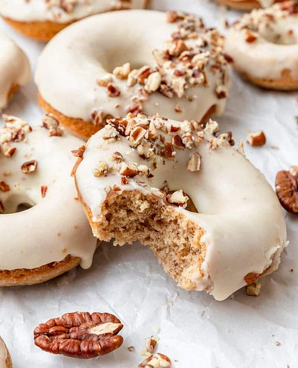 Brown Butter Maple Pecan Donuts