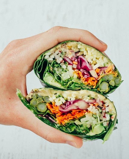 Hummus Collard Wraps