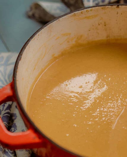 Butternut Squash Soup made with Apple Cider