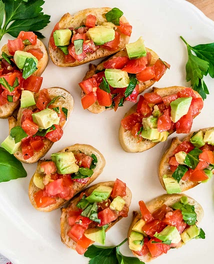 Tomato Avocado Bruschetta