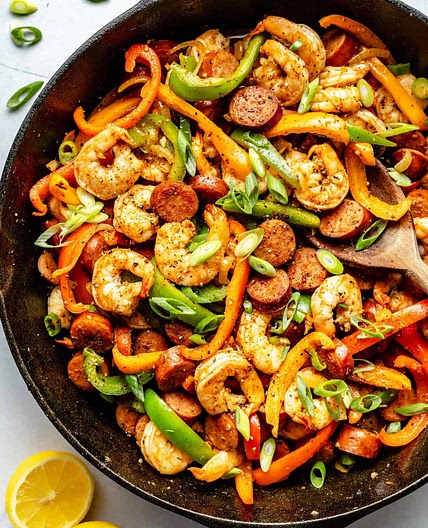 Cajun Shrimp and Sausage Skillet