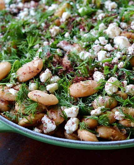 Warm Butter Beans with Arugula
