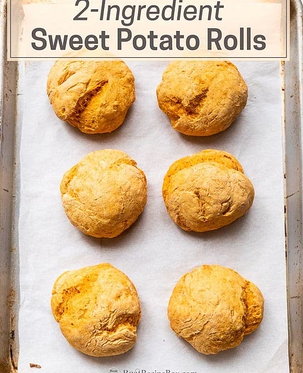 2-Ingredient Sweet Potato Rolls: No Yeast