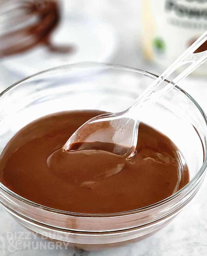 Easy Chocolate Glaze with Powdered Sugar