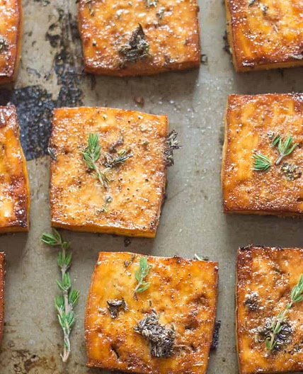 Savory Lemon & Herb Baked Tofu