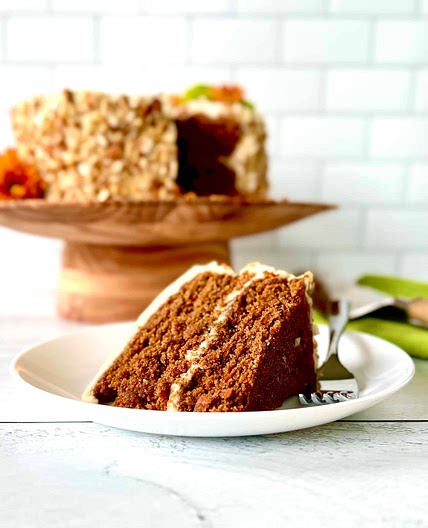 Paleo Carrot Cake with "Cream Cheese" Frosting