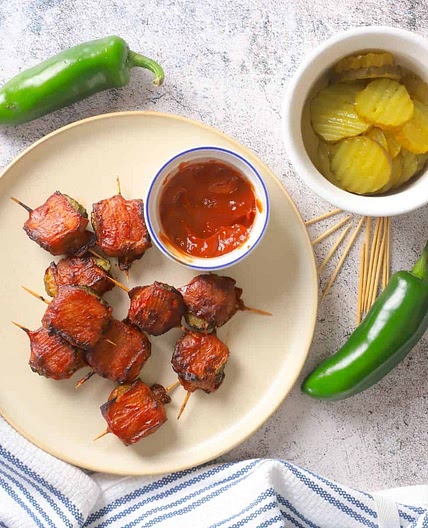 Bacon Wrapped Jalapeno Pickles (Air Fryer)