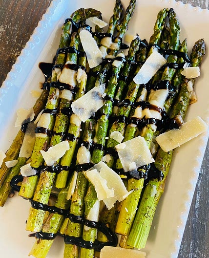 Roasted Balsamic Parmesan Asparagus