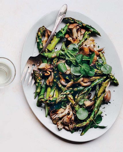 Roasted Asparagus and Mushrooms