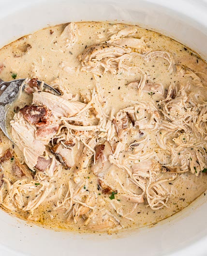 Slow Cooker Chicken with Bacon Gravy