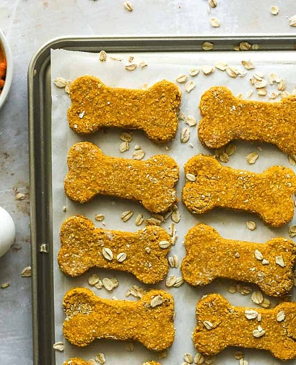 3-Ingredient Pumpkin Oat Dog Treats
